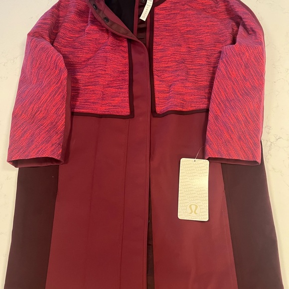 NWT Lululemon Women's Cocoon Car Coat - Burgundy Size Medium RARE FIND - Picture 8 of 12